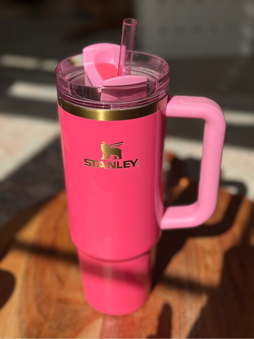 Stanley Pink Insulated Travel Mug with Handle